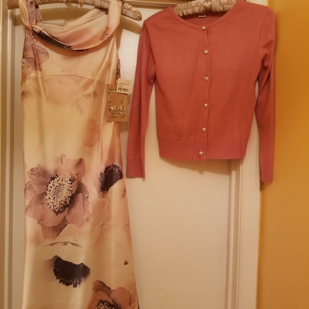Dress and sweater for young girl